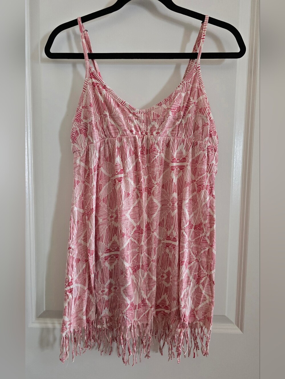 Billabong White with Red Printed Dress Size L
